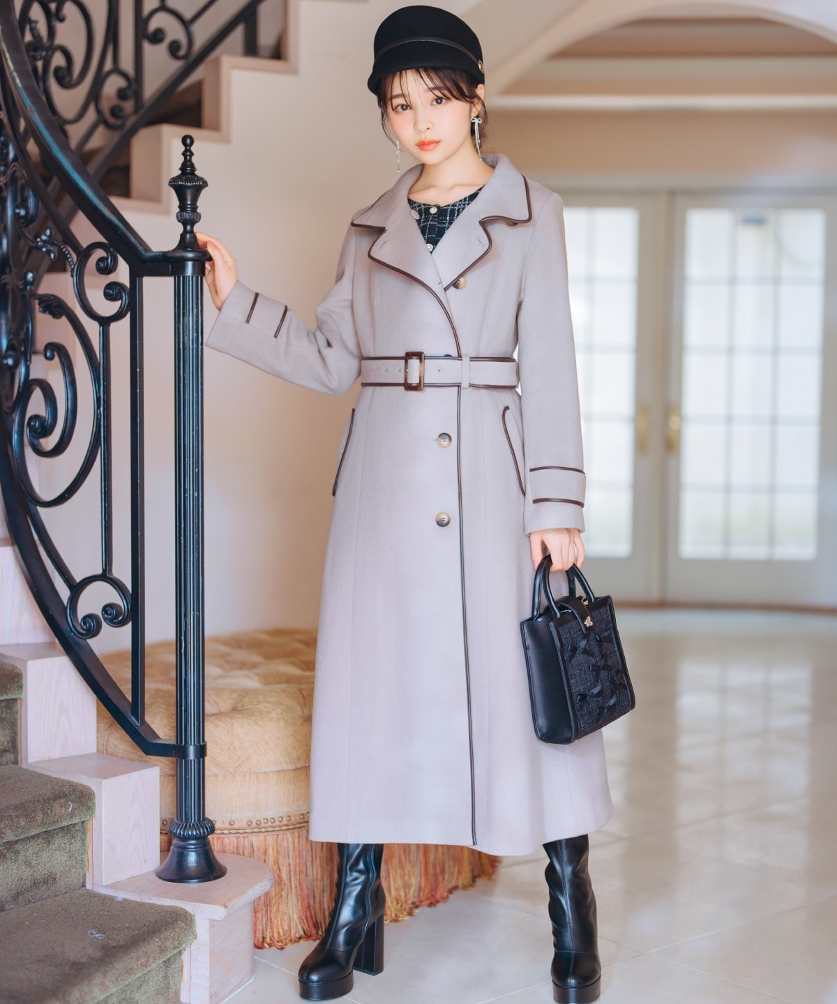 2wayツイードリボンバッグ