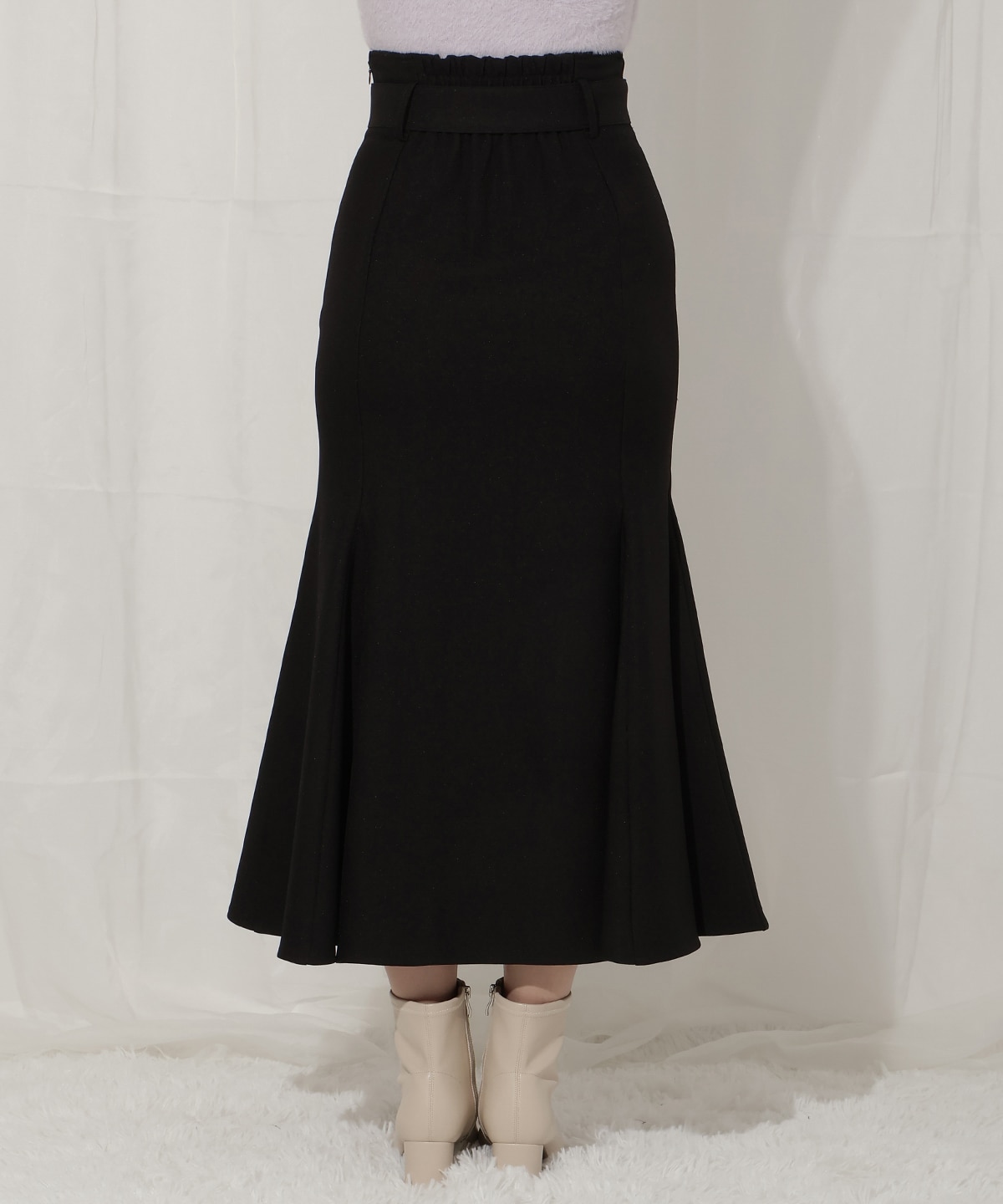 ベルト付きハイウエストマーメイドスカート