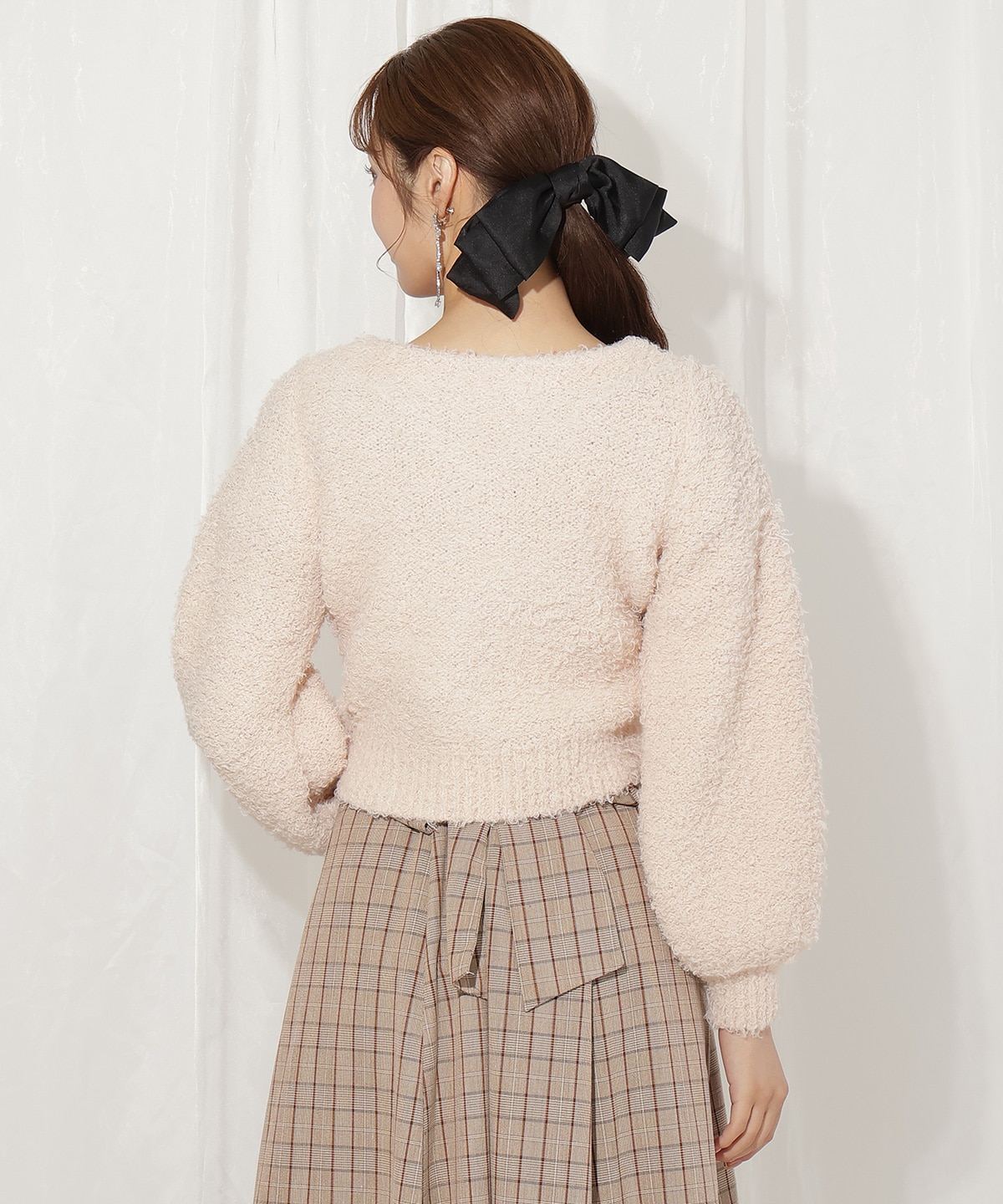 テディヤーンニットカーディガン