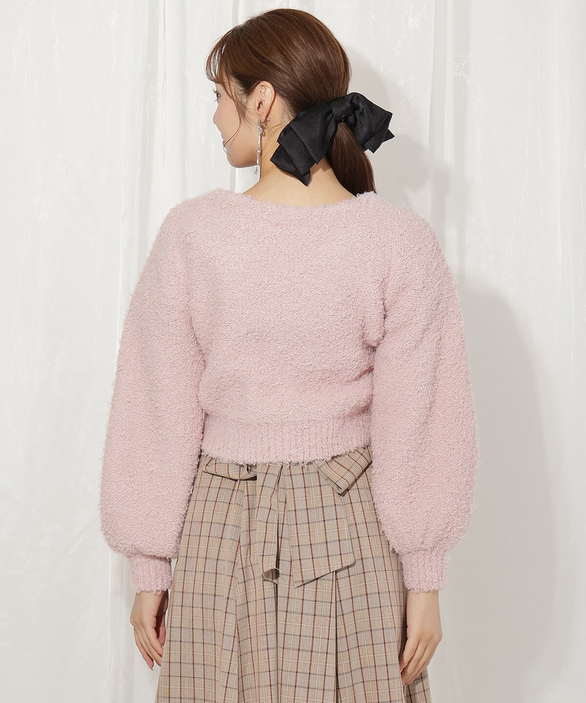 テディヤーンニットカーディガン