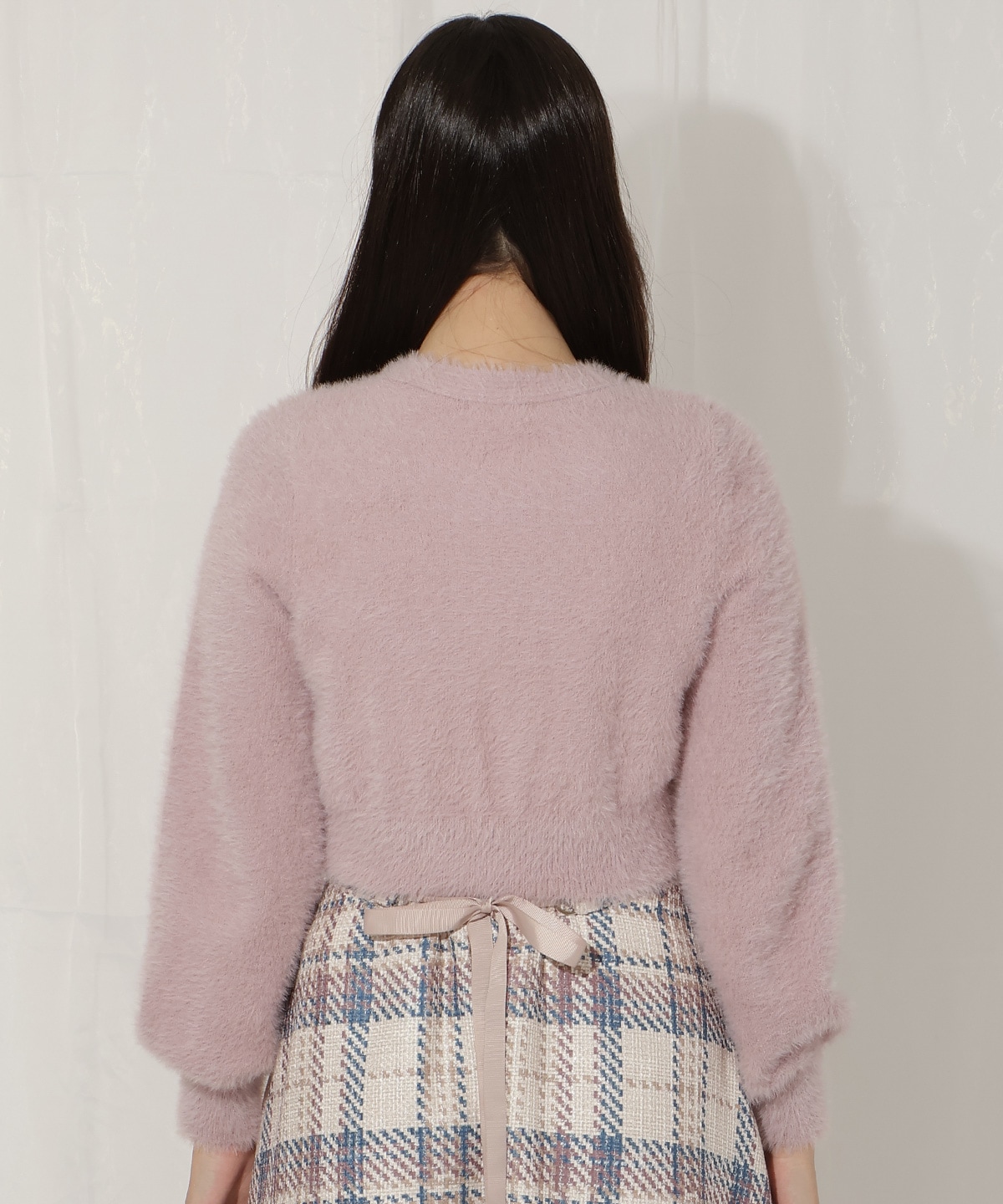 ビジュー付きラメ刺繍カーディガン