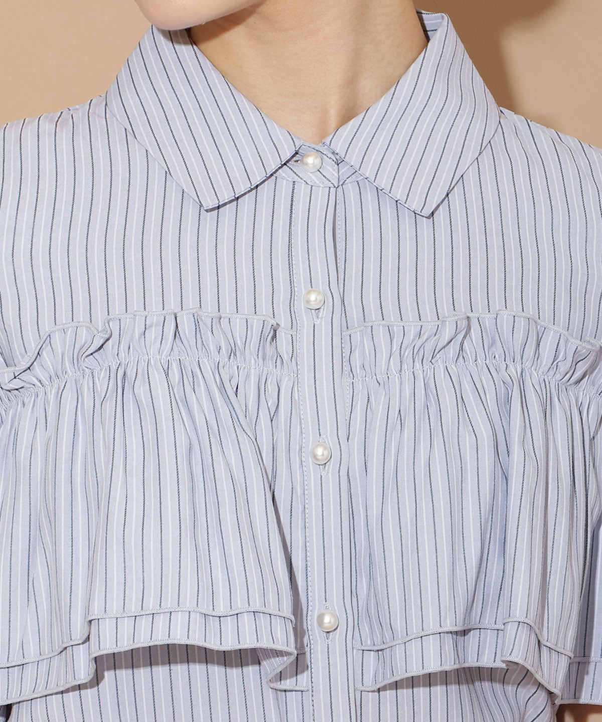 ナローリボンオフショルブラウス