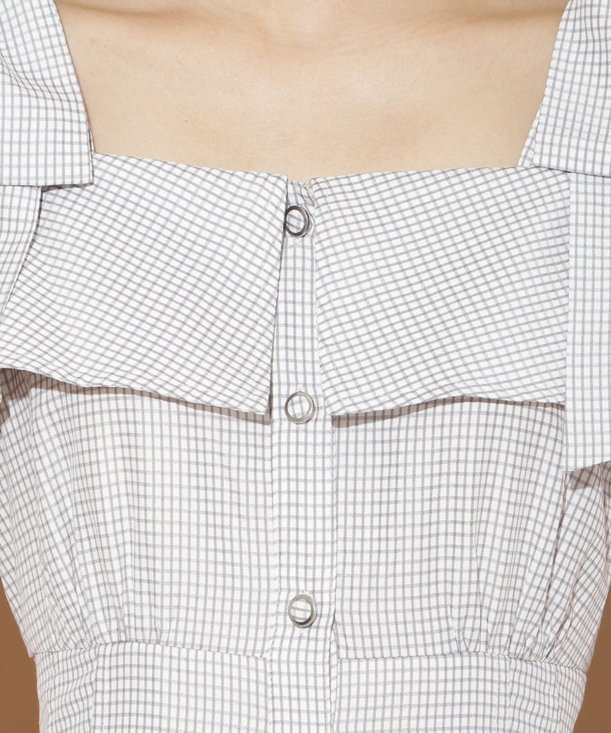 リボンストラップオフショルシャツワンピース