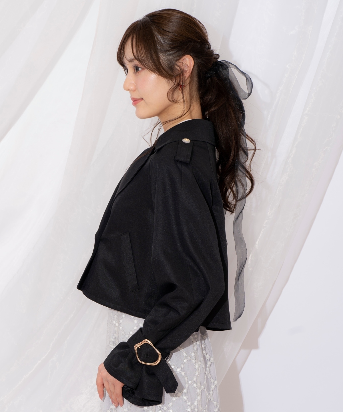 キャンディスリーブショートトレンチコート