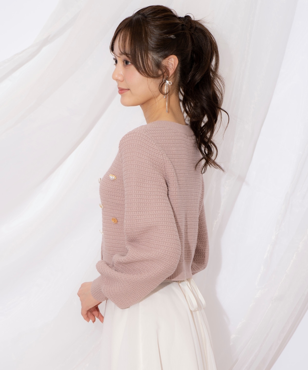 シャイニービジューカーディガン