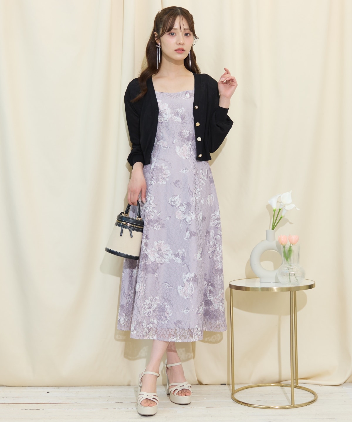 アソートボタンシアーカーディガン