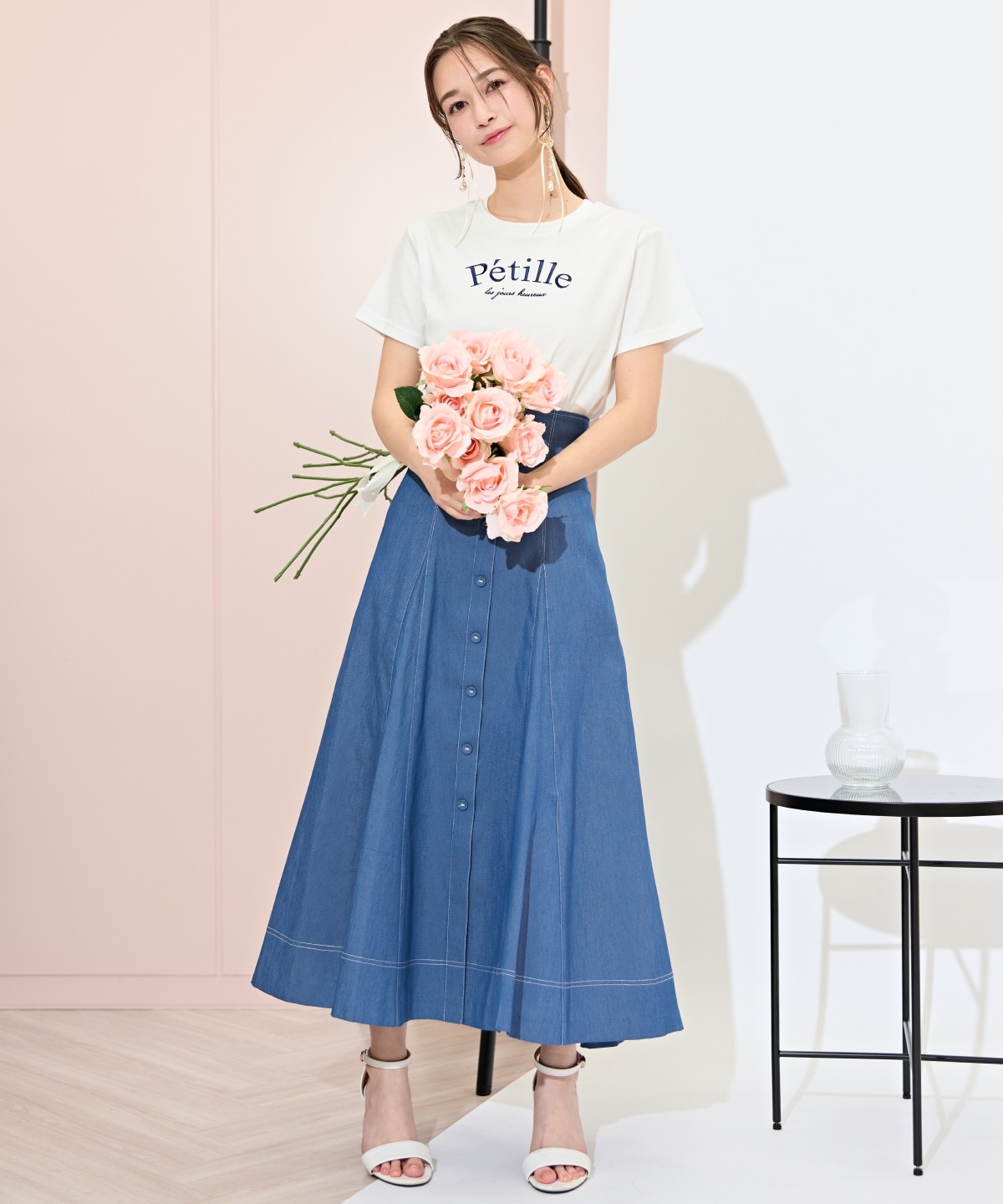 PetilleクルーネックTシャツ