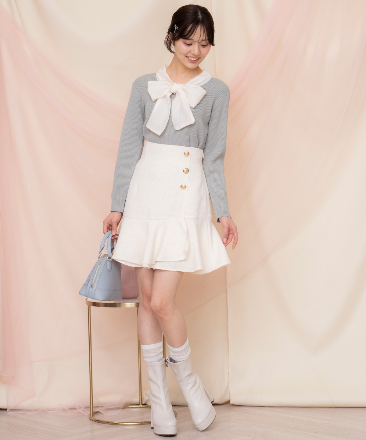 シアーリボンタイプルオーバー