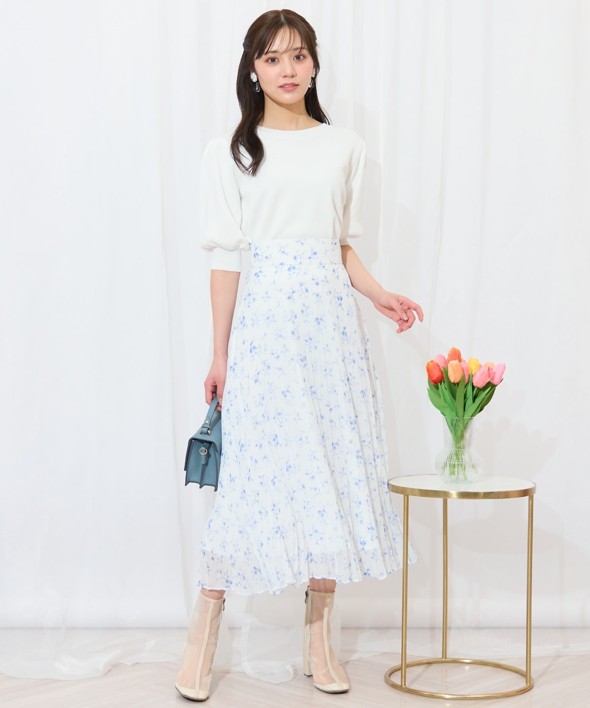 2WAYリボンラメニットプルオーバー