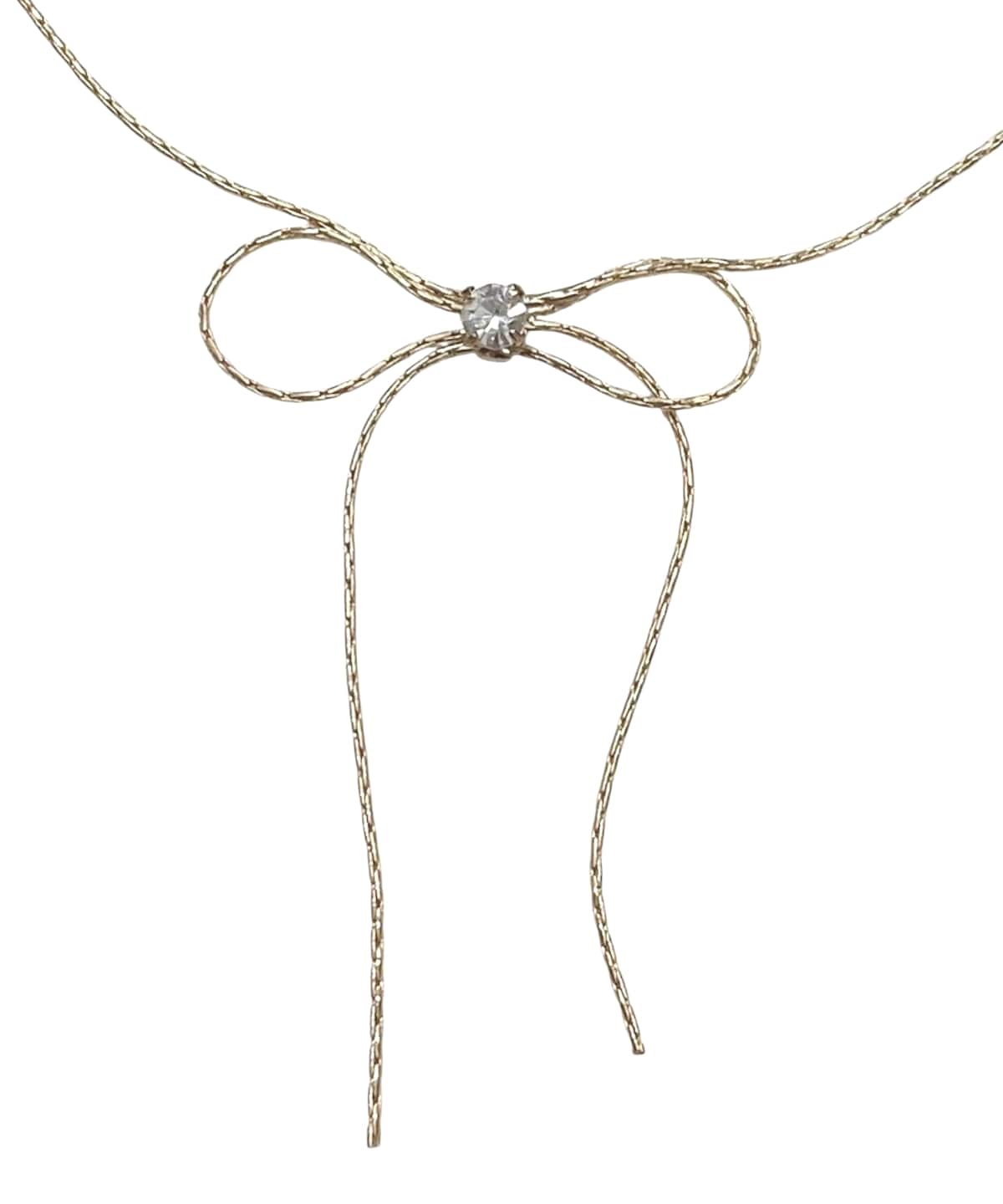 ランダムリボンゴールドネックレス