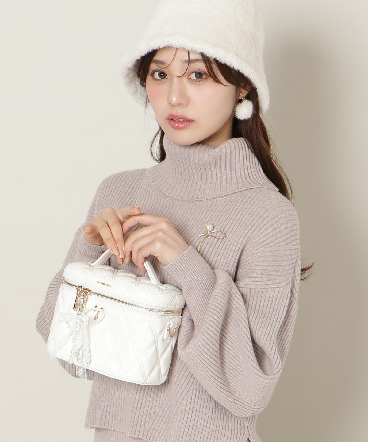 レースリボンバッグチャーム