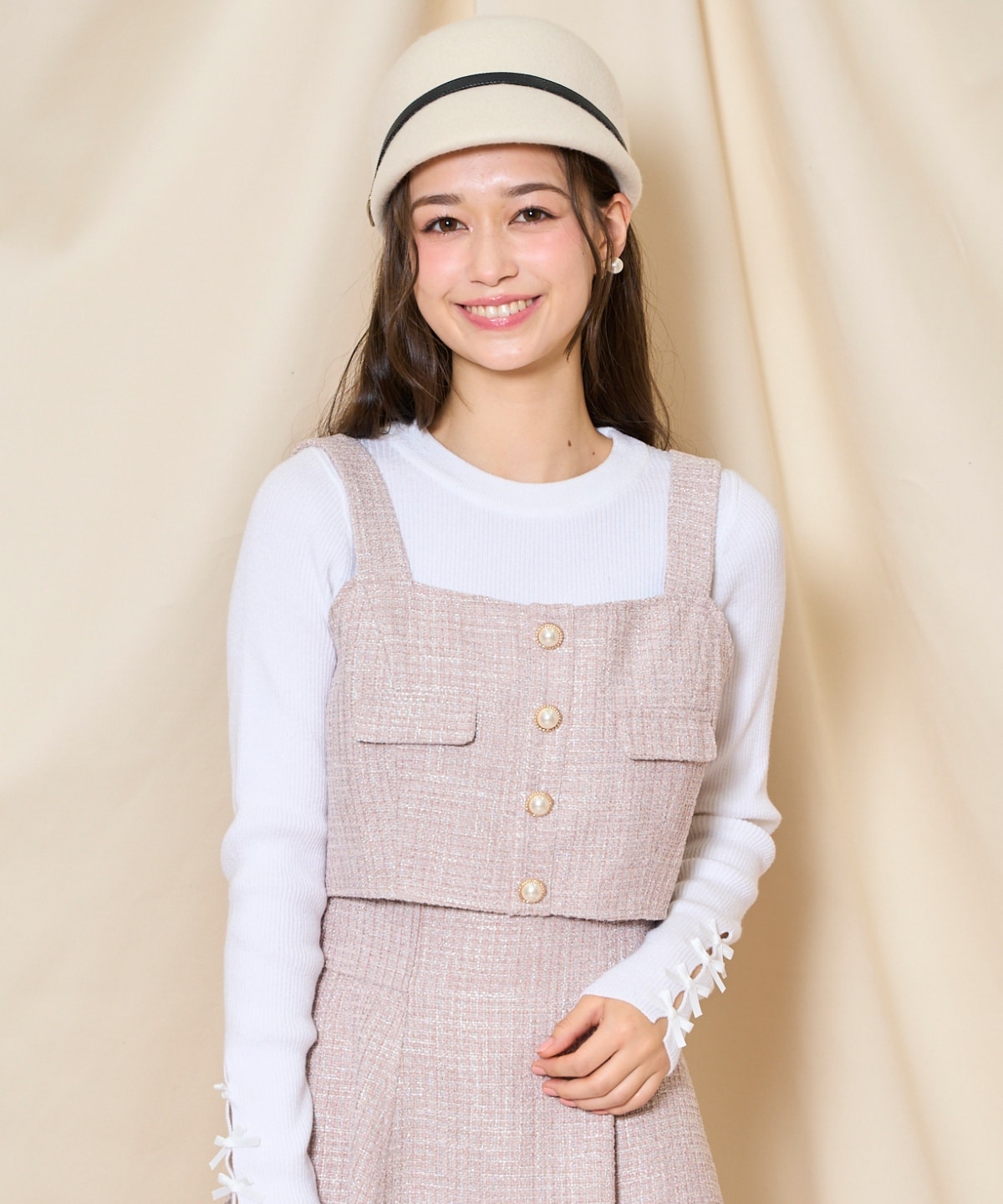 【ツイードセットアップシリーズ】ツイードビスチェ