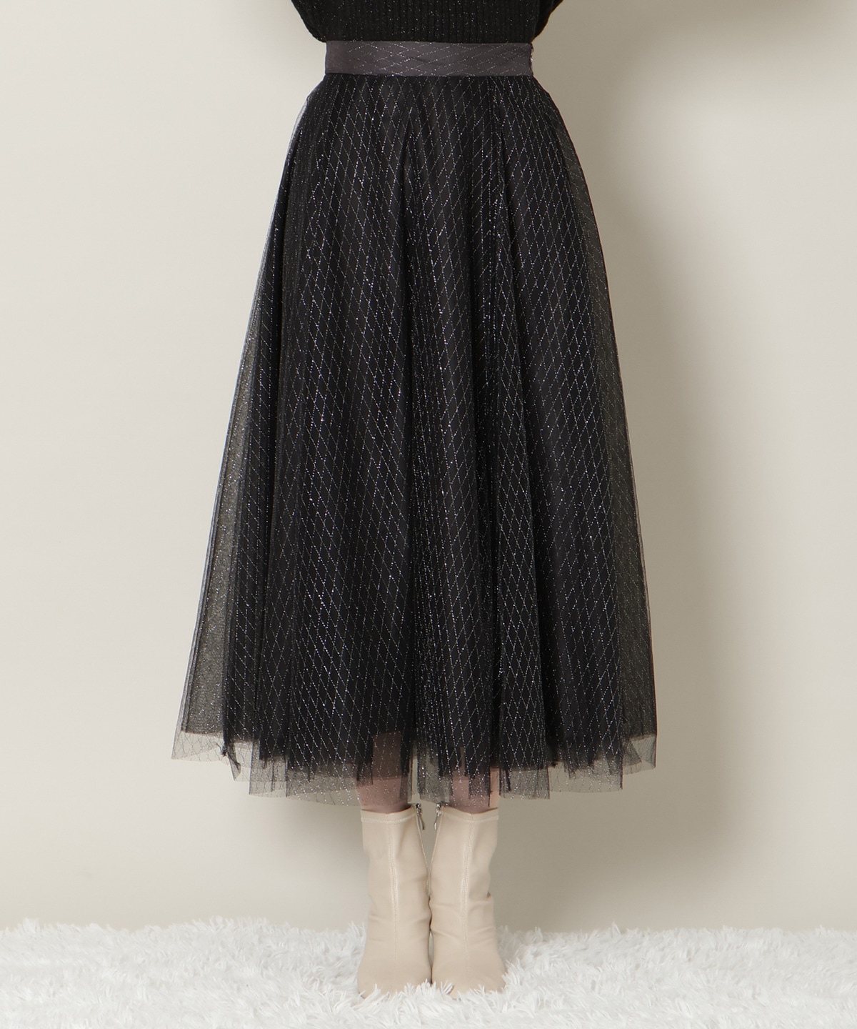 【12/5(fri)10時発売】ラメチュールボリュームスカート