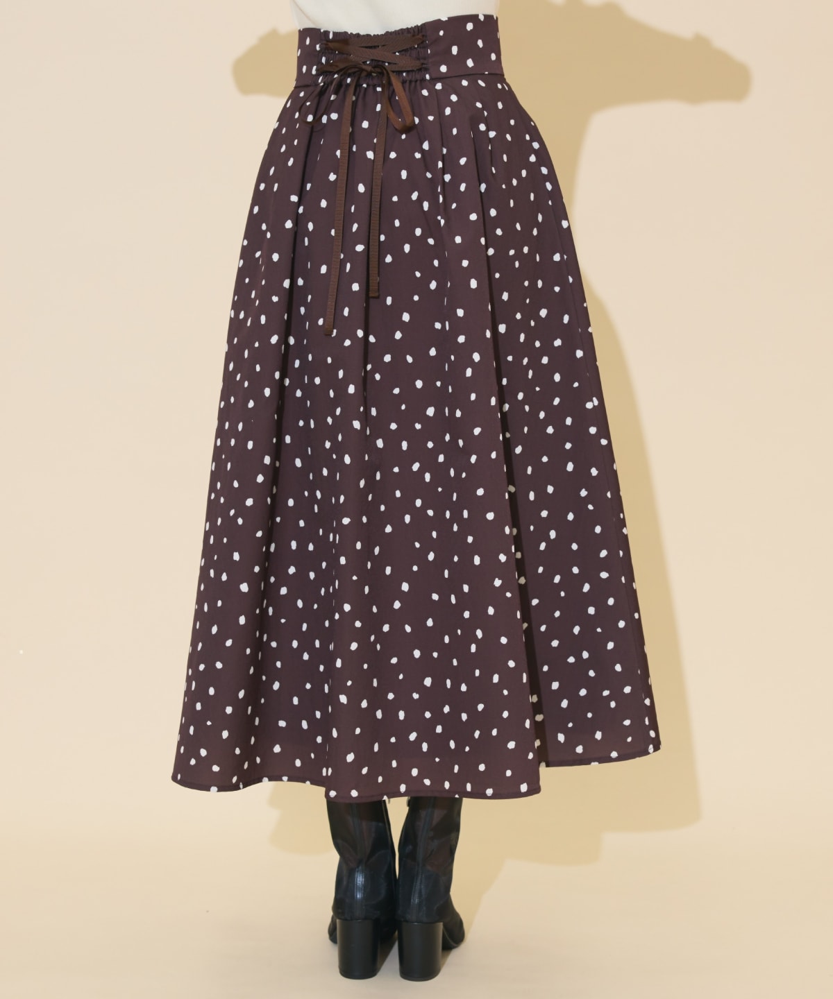 ダルメシアンプリントボリュームタックスカート