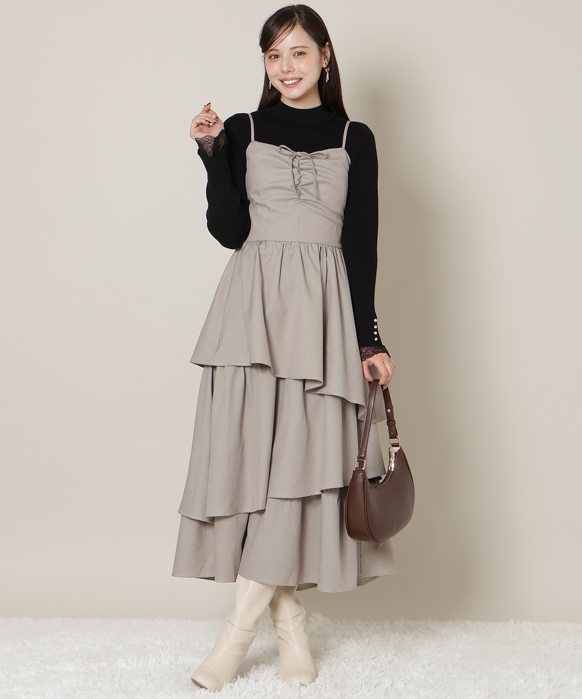 【New Year's Item】ティアードキャミワンピース