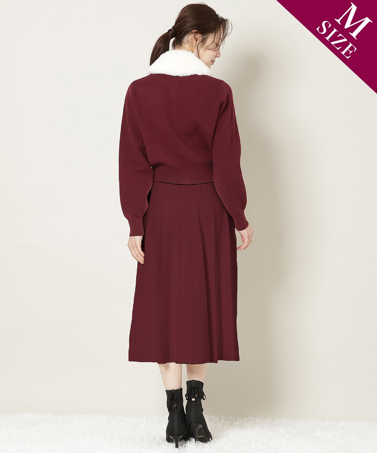 【11/21(fri)10時発売】ファーティペット付きニットSETUP