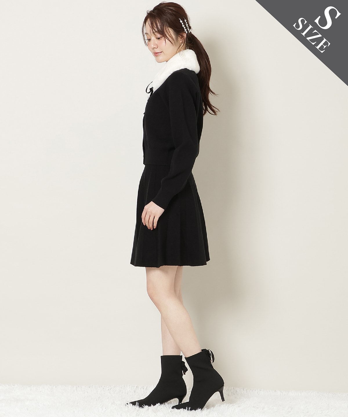 【11/21(fri)10時発売】ファーティペット付きニットSETUP