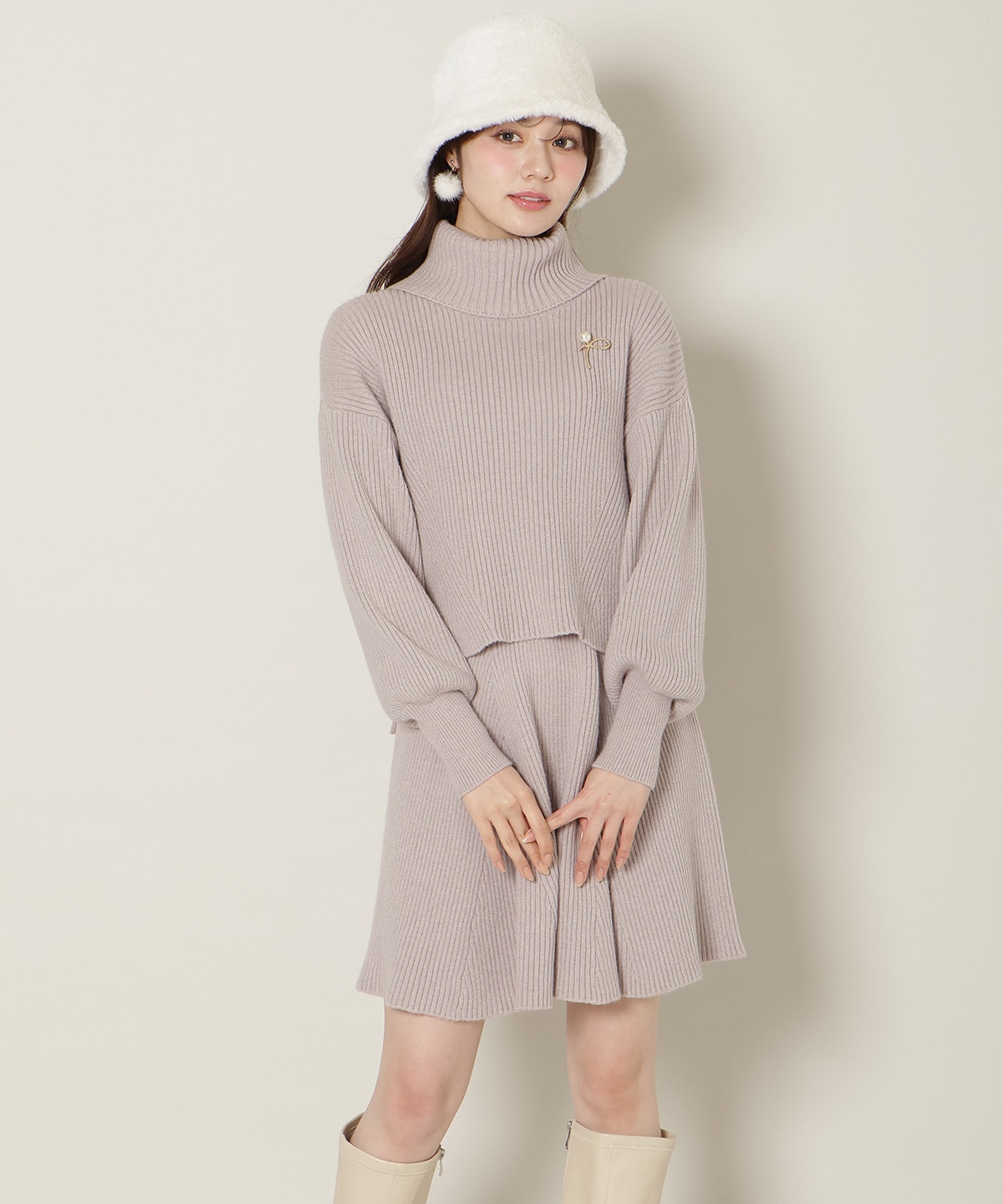 【12/5(fri)10時発売】オフタートル×スカートニットSETUP