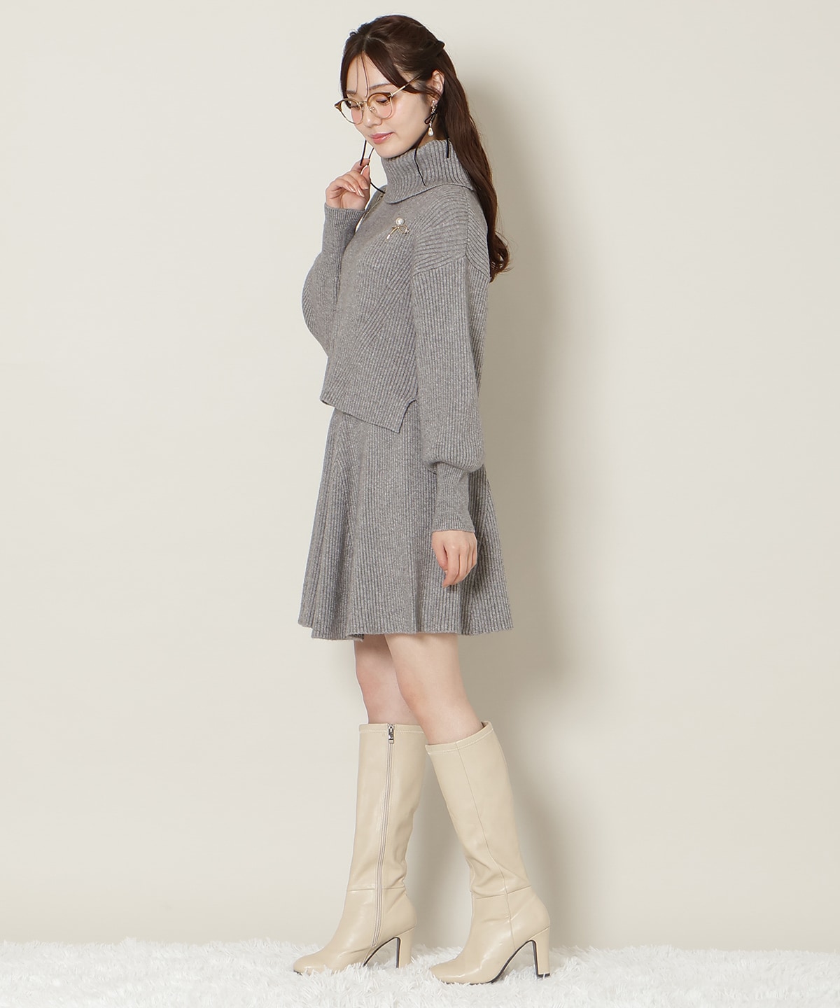 【12/5(fri)10時発売】オフタートル×スカートニットSETUP