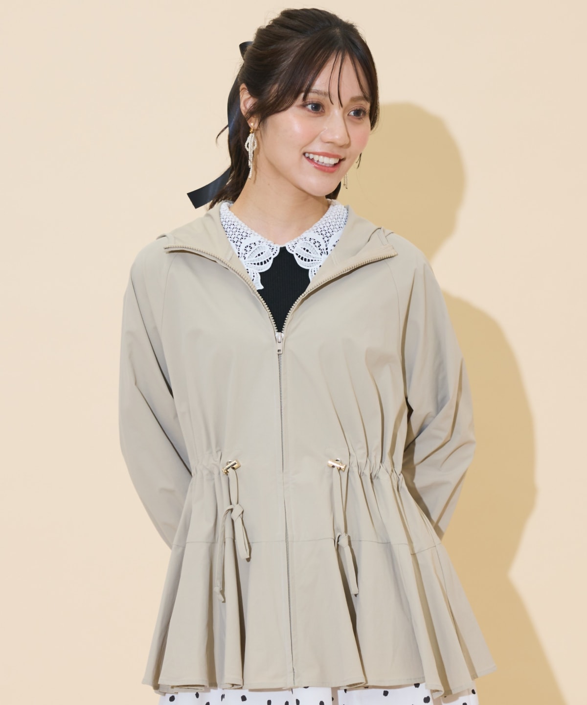 UVカットペプラムブルゾン