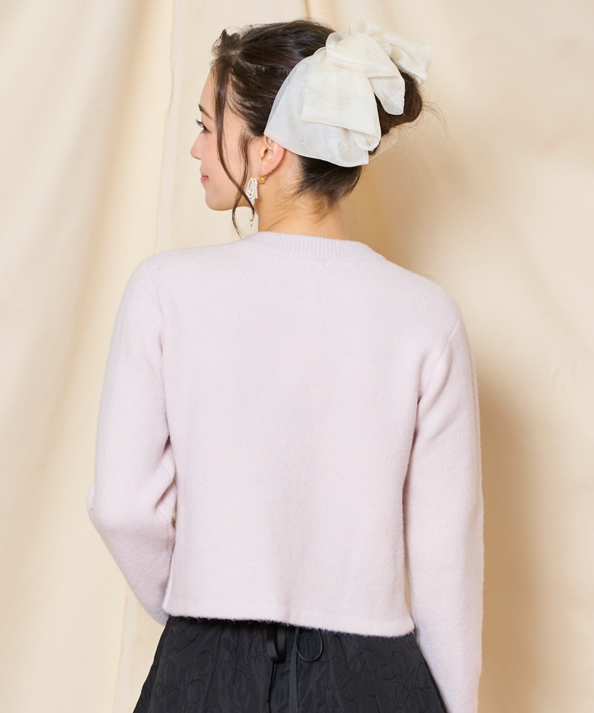 【再入荷予約受付中】モヘアライクニットジャケット