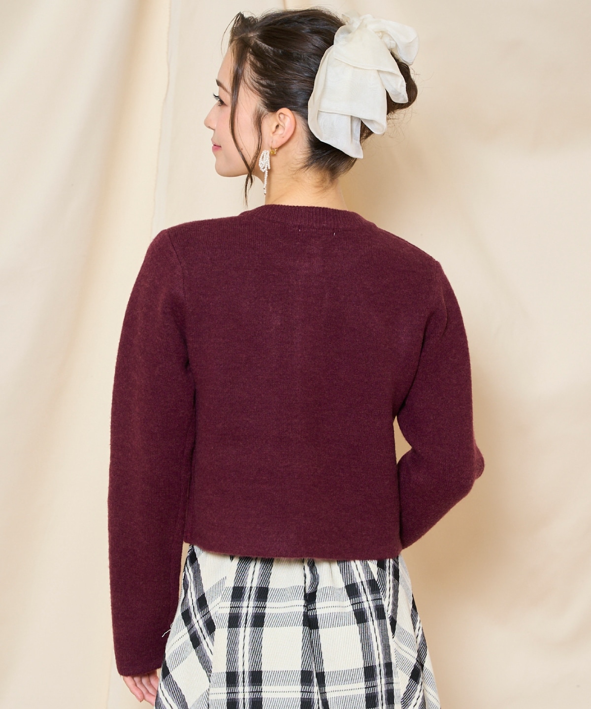 【再入荷予約受付中】モヘアライクニットジャケット