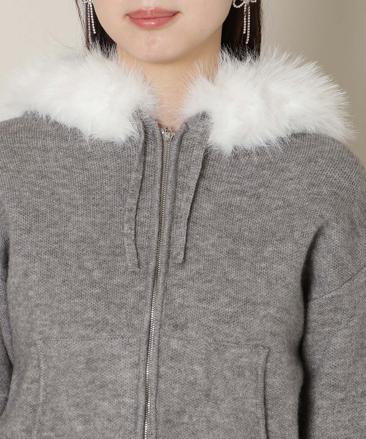 【1/1(thu)10時発売 New Year's Item】フードファーニットパーカー