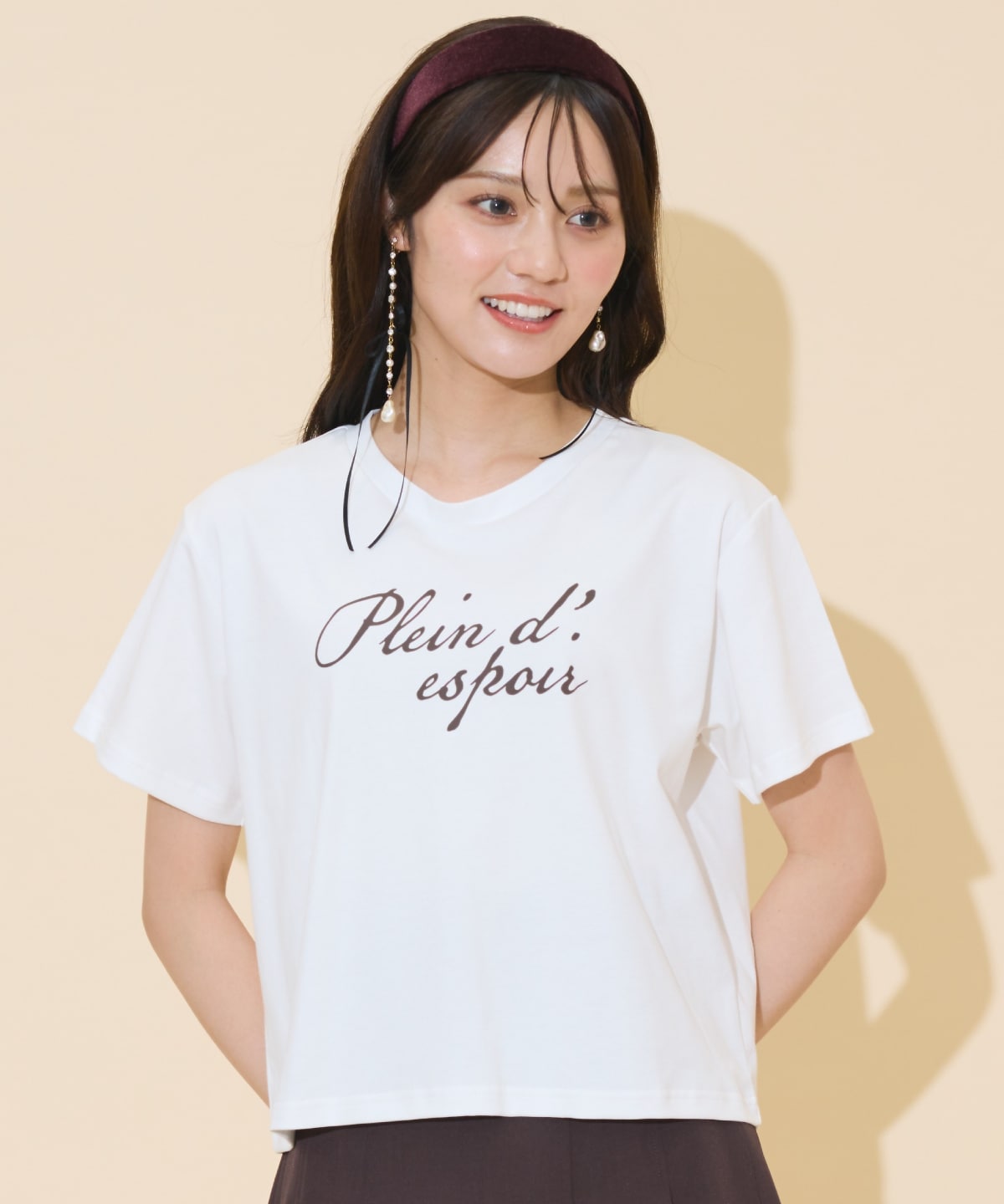 ドロップショルダーロゴTシャツ