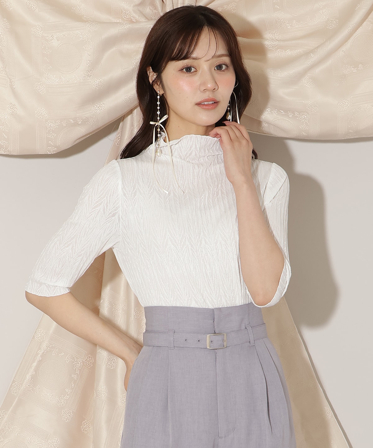 メロウハイネックインナートップス