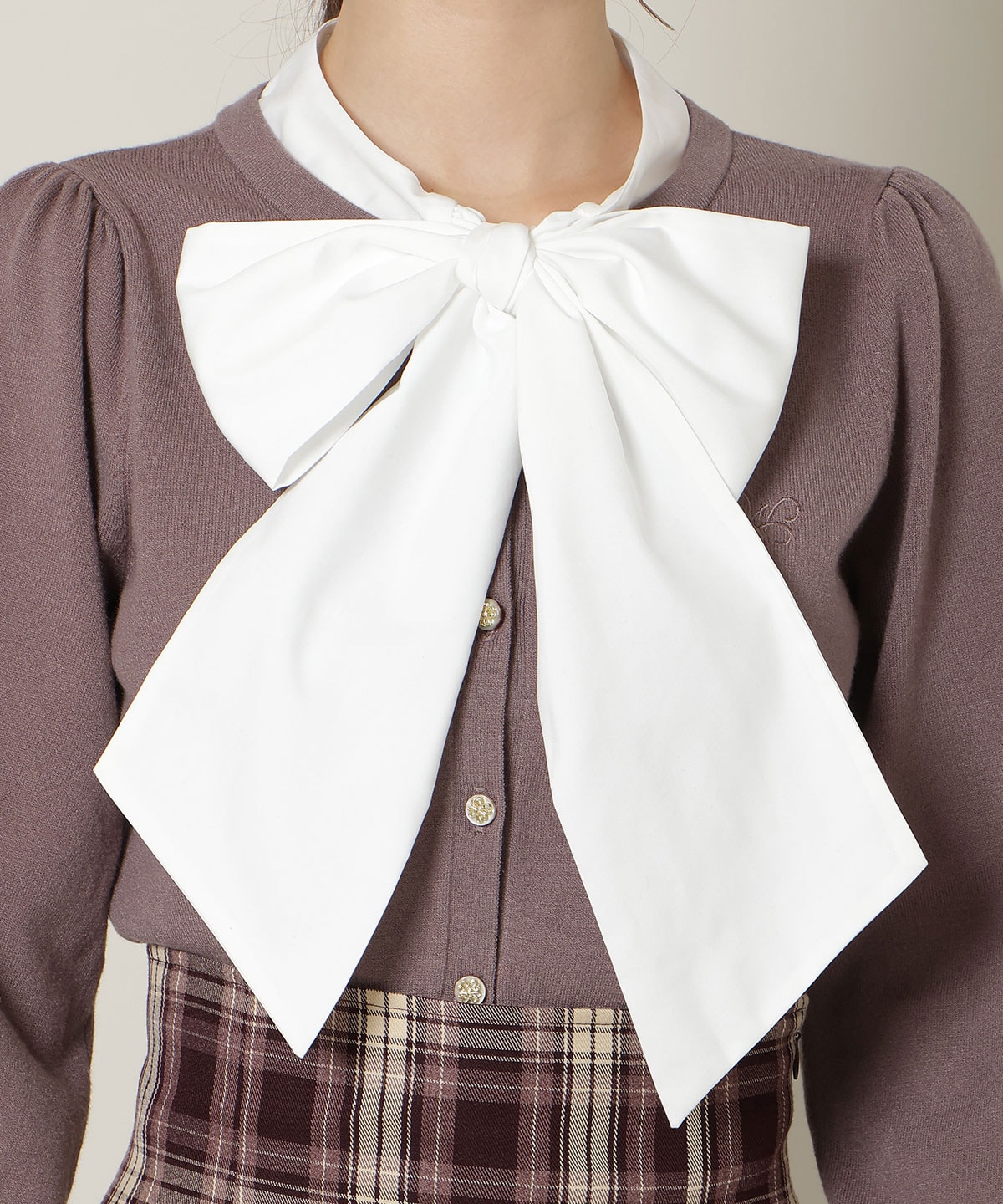 リボンドッキングプルオーバー