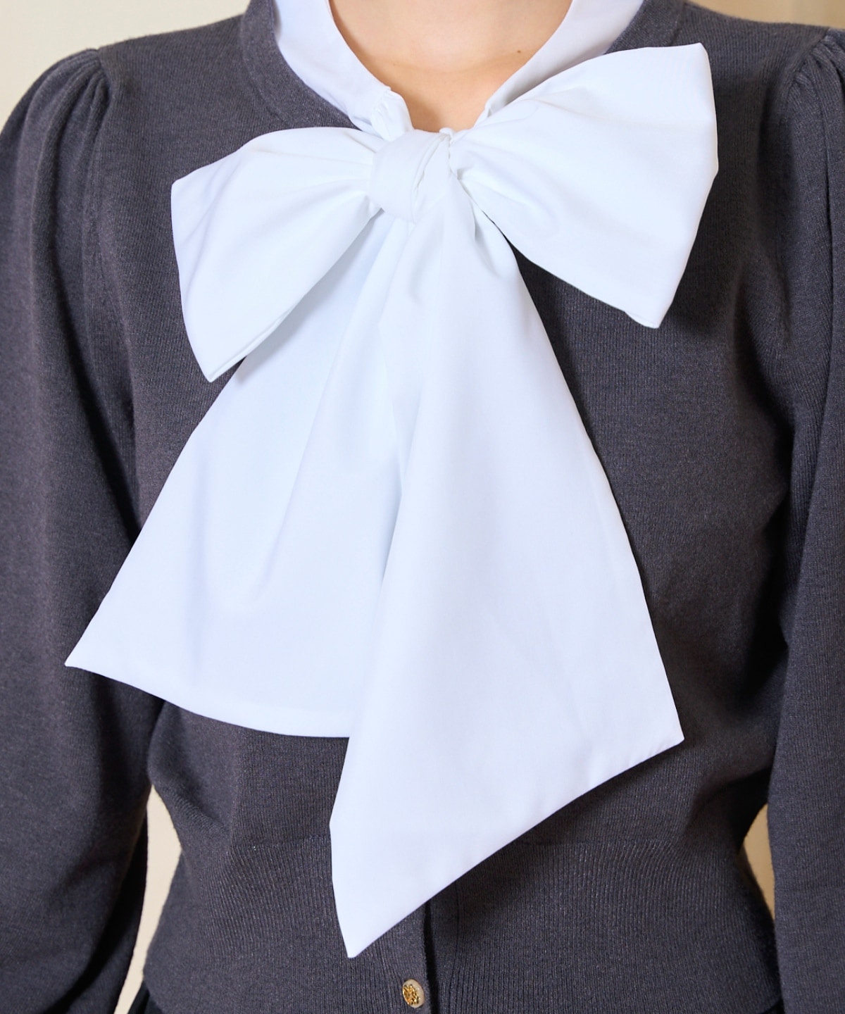 リボンドッキングプルオーバー