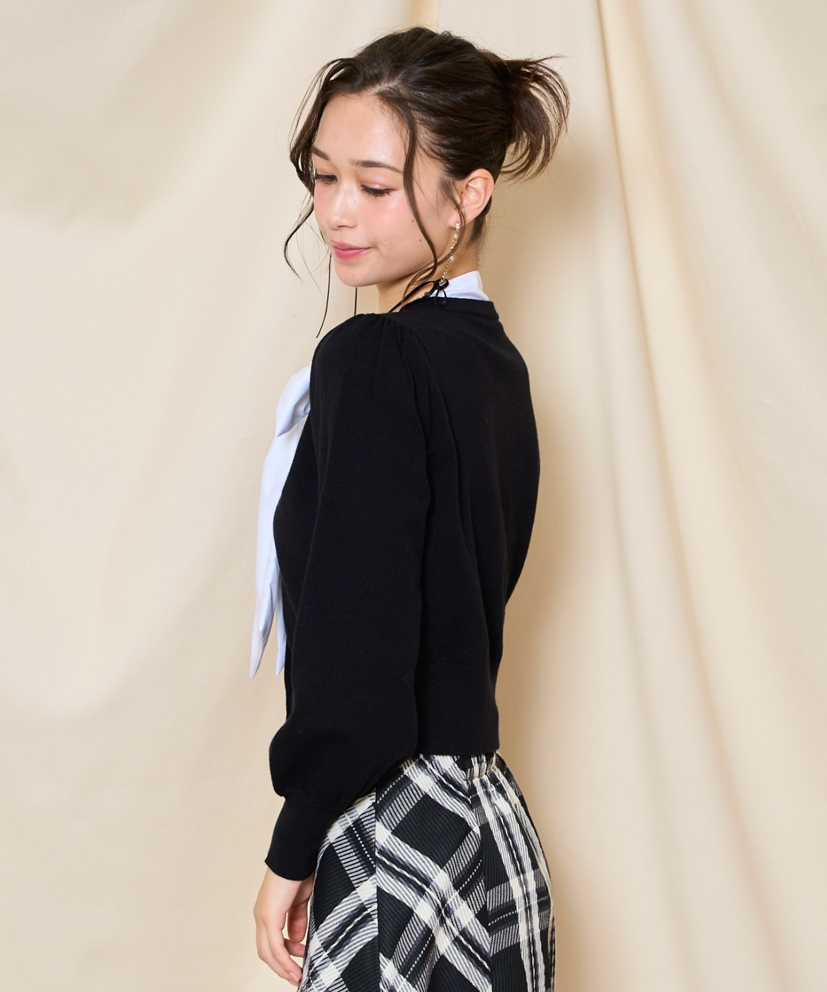 リボンドッキングプルオーバー