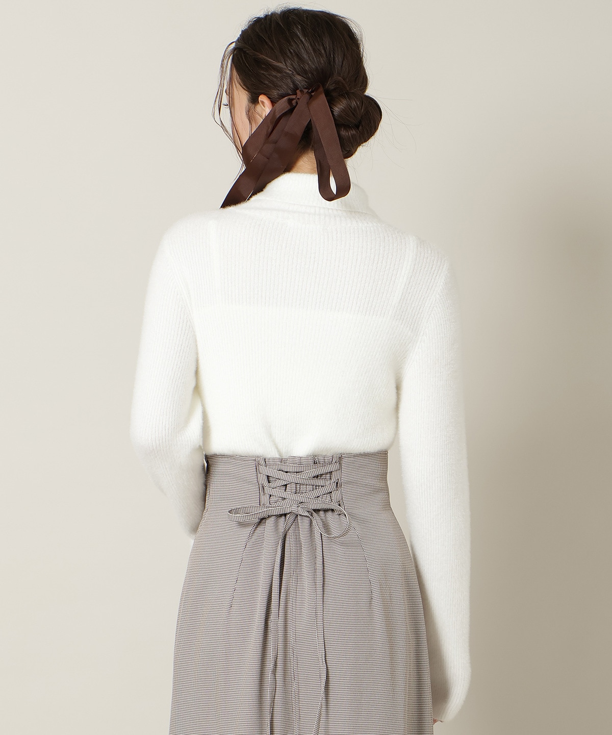 FOXライクヤーンタートルネックプルオーバー