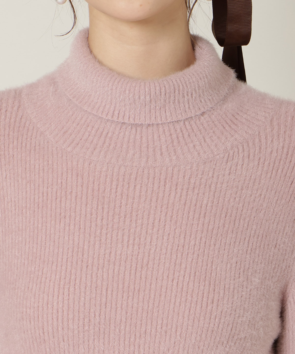 FOXライクヤーンタートルネックプルオーバー