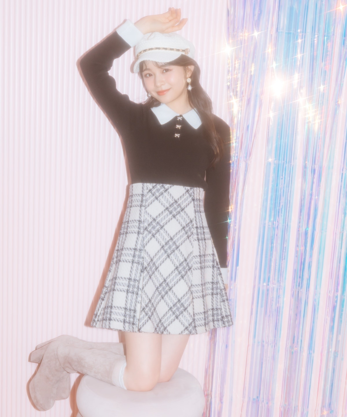 【1/1(thu)10時発売 New Year's Item】ポロカラーリブニット