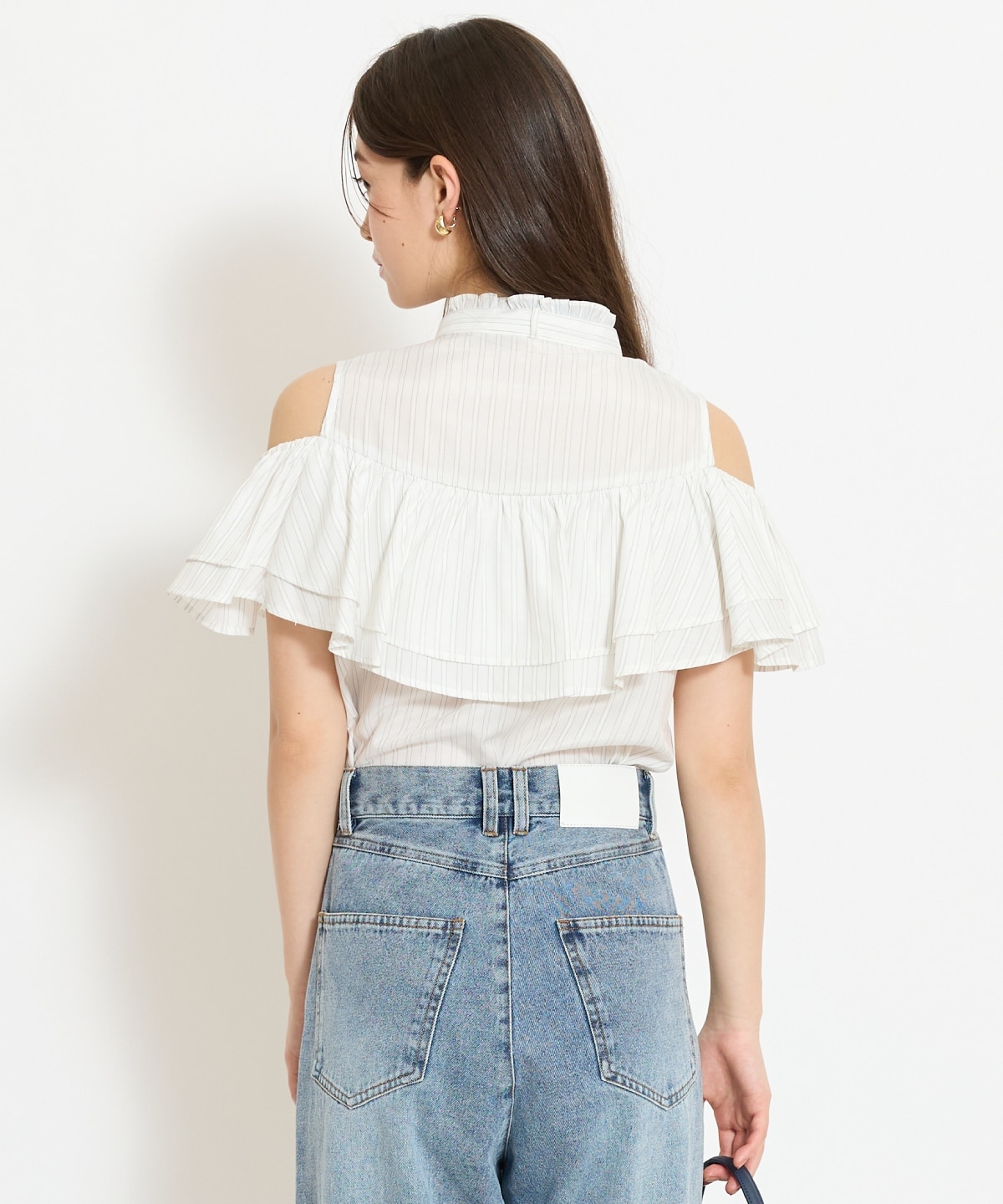 スタンドフリル２WAYスリーブブラウス