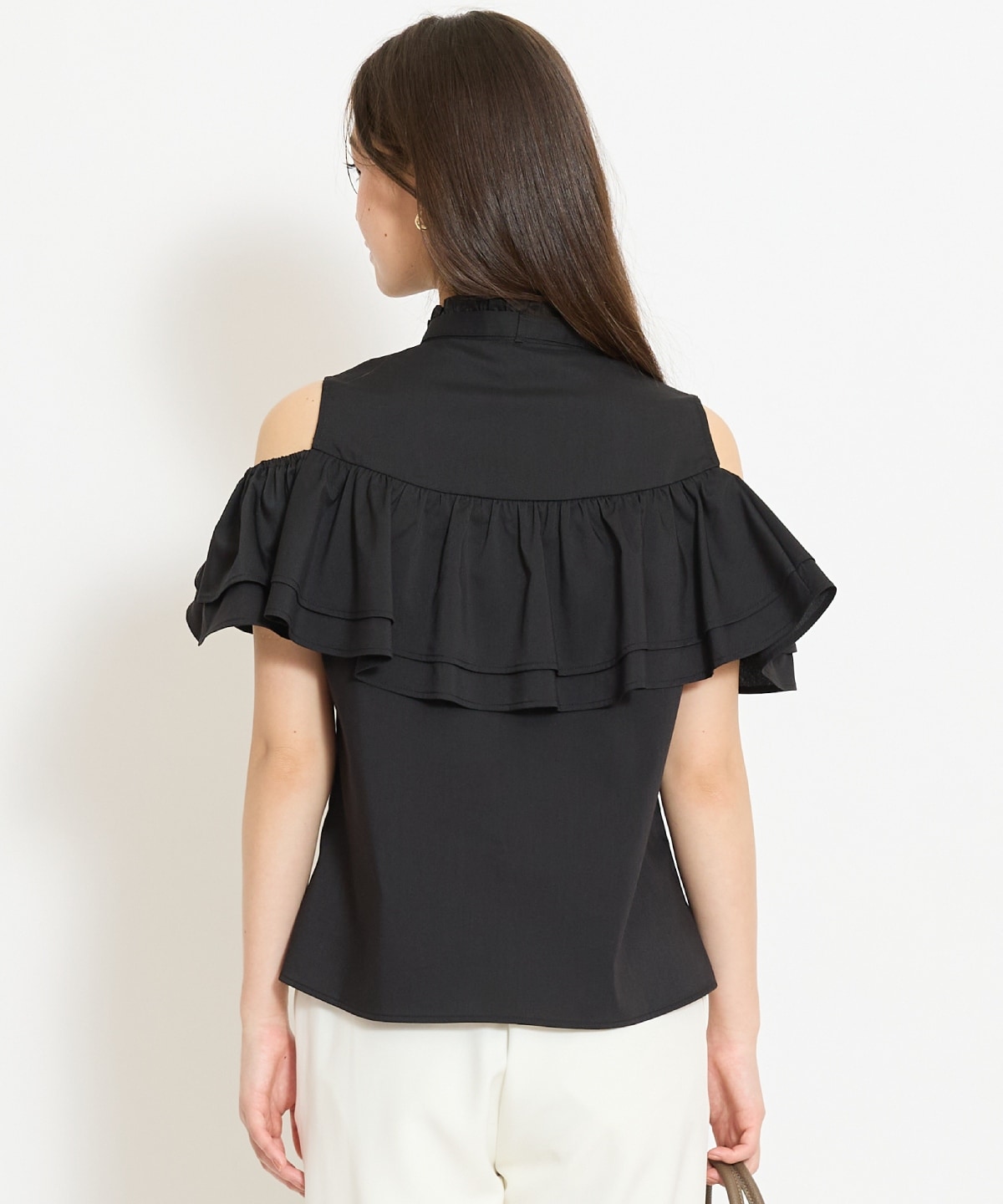 スタンドフリル２WAYスリーブブラウス