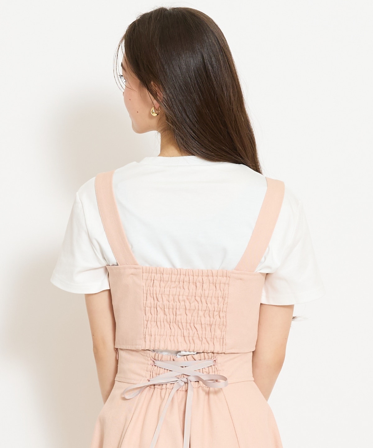 【セットアップ対応】ボタン付きデニムビスチェ