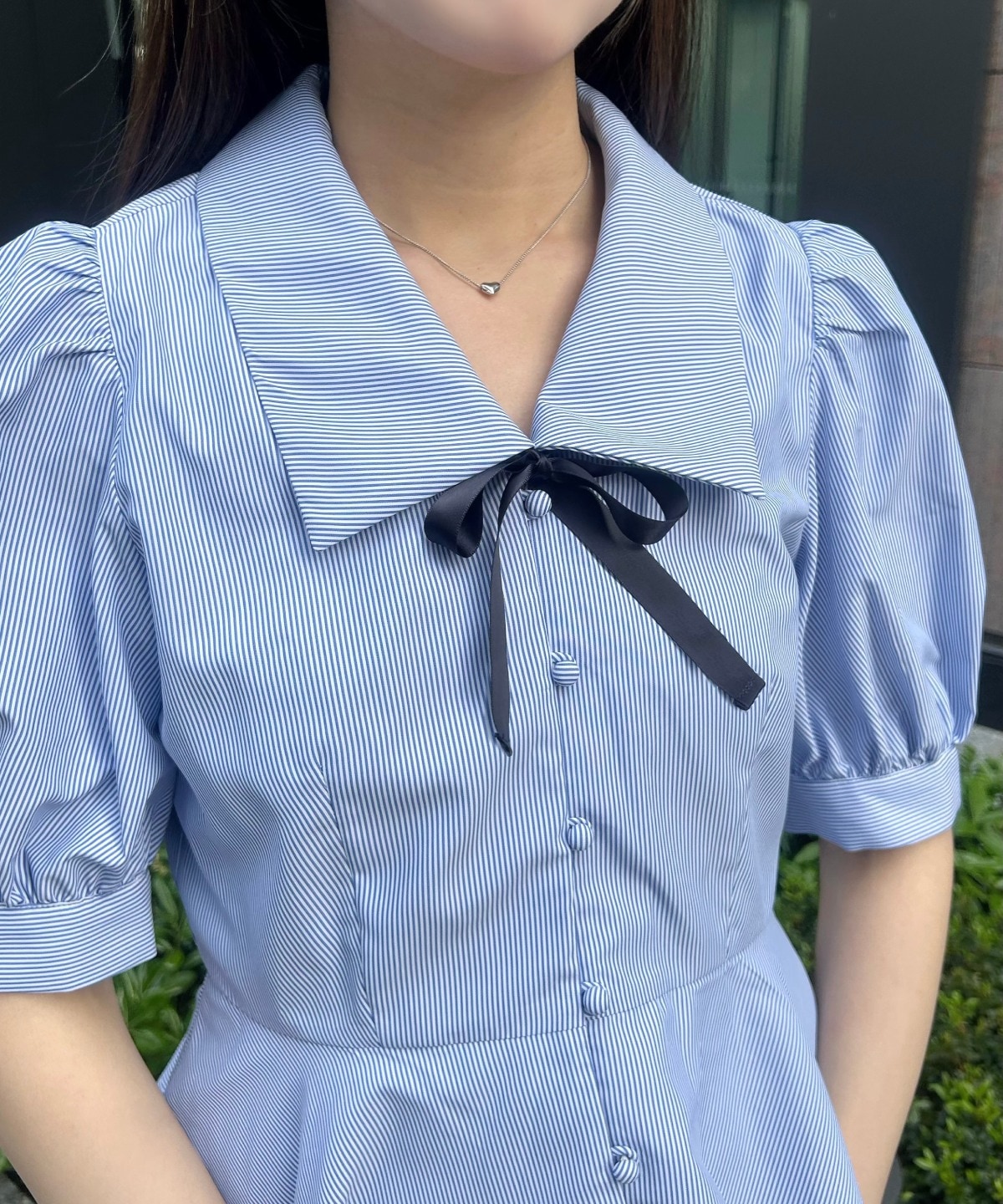 【新色追加】パフスリーブペプラムブラウス