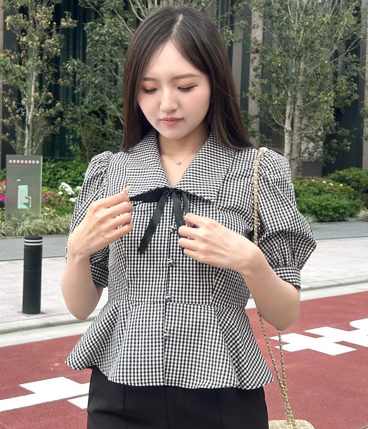 【新色追加】パフスリーブペプラムブラウス