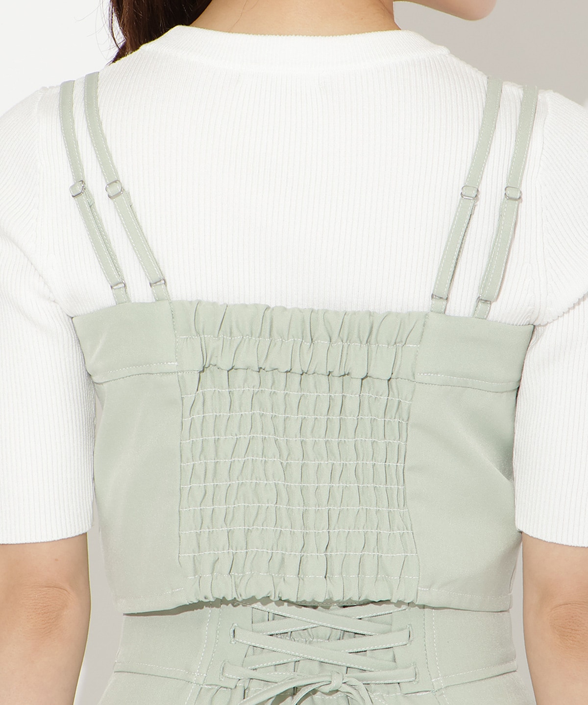 【3/19(thu)10時発売】フロントZIPデニムビスチェ