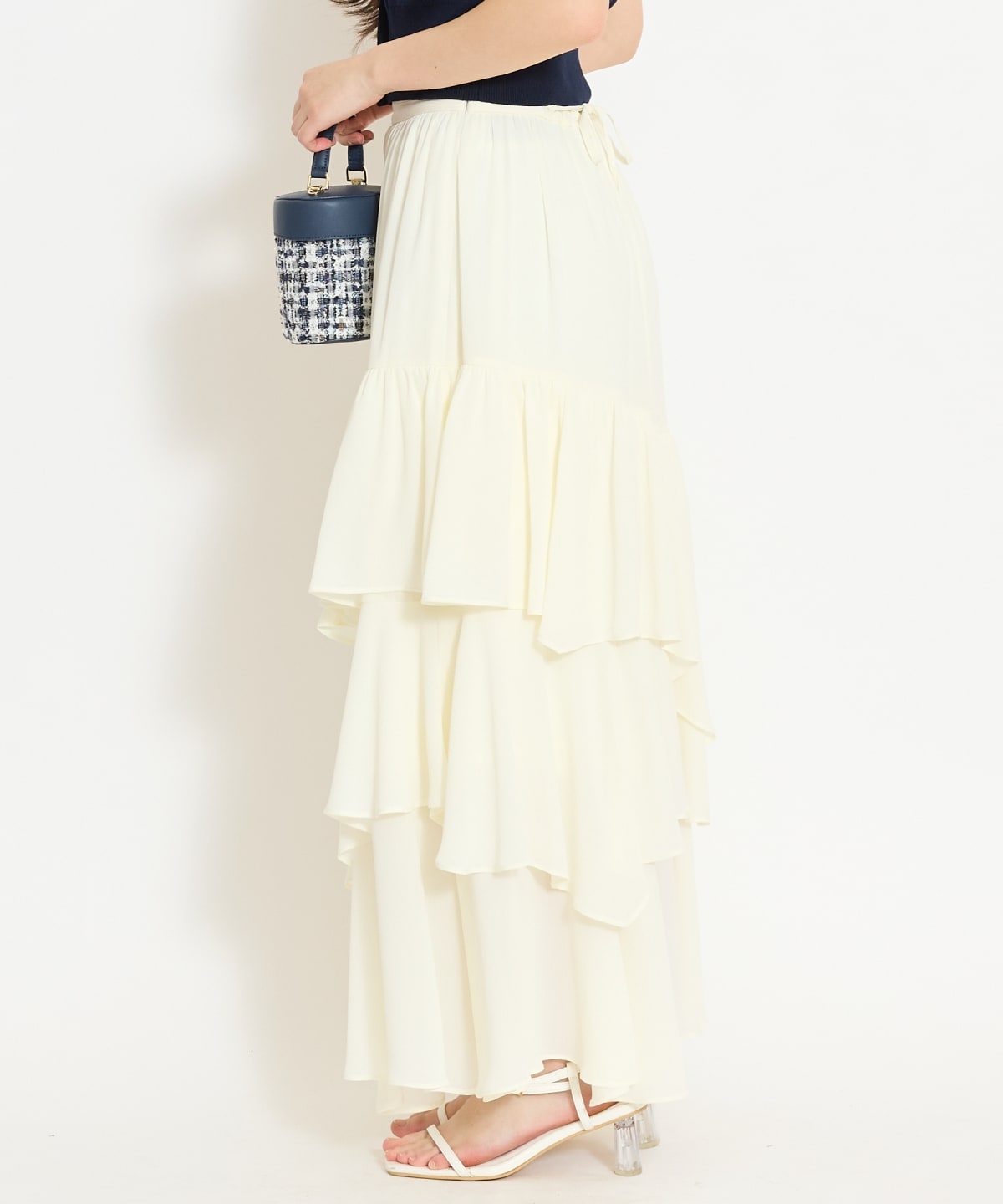 アシメティアードスカート