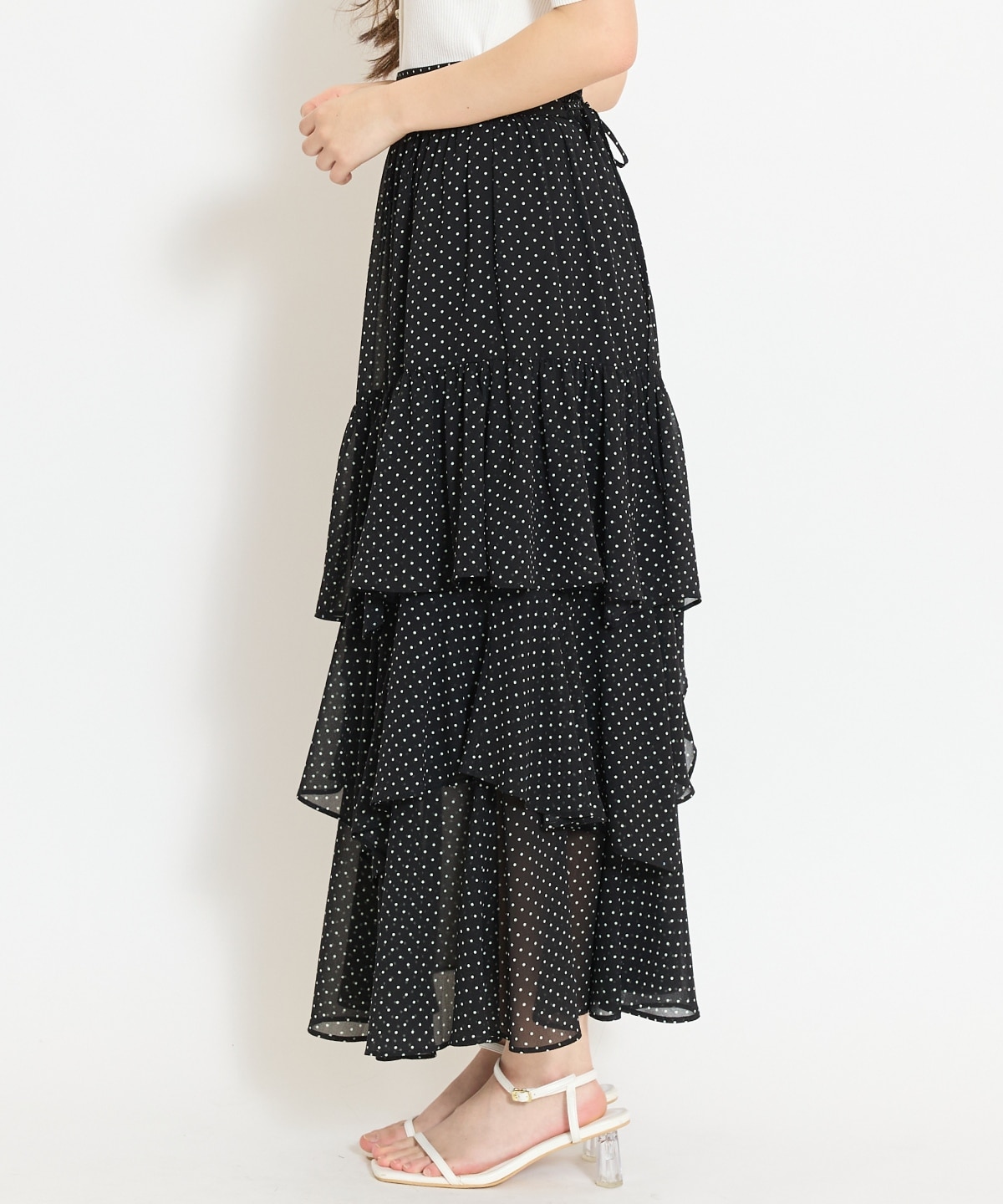 アシメティアードスカート