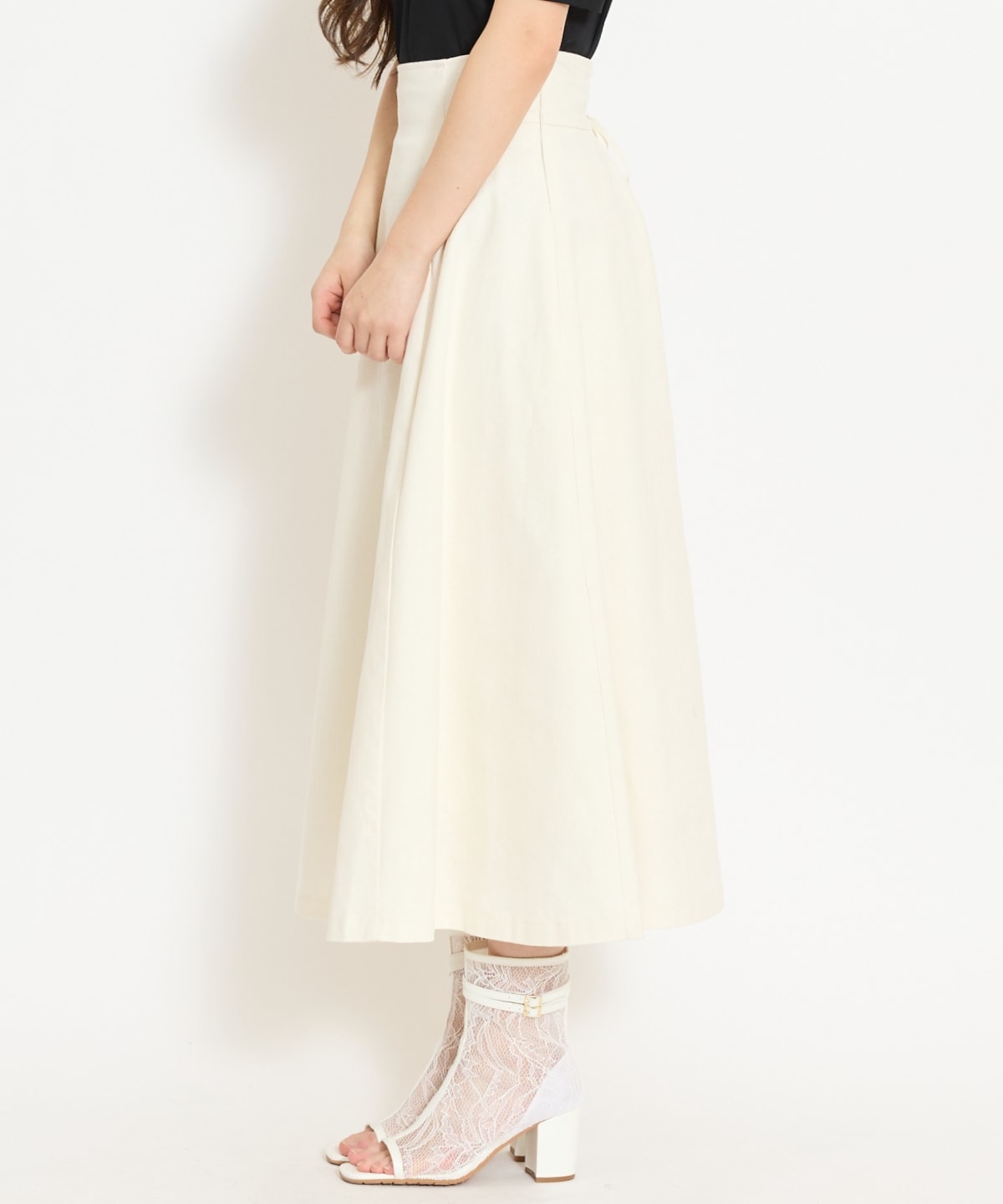 【セットアップ対応】デニムフレアスカート