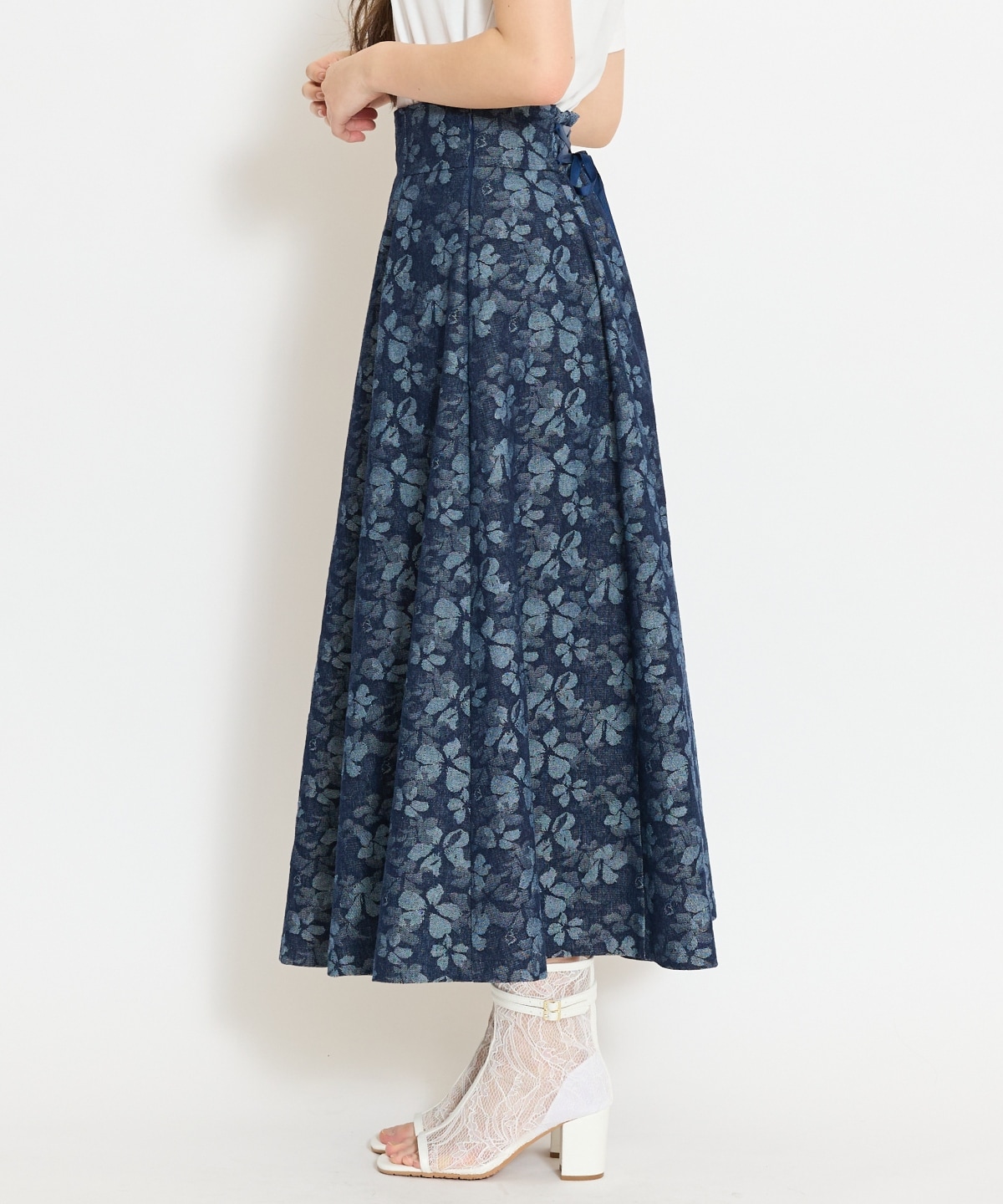 【セットアップ対応】デニムフレアスカート