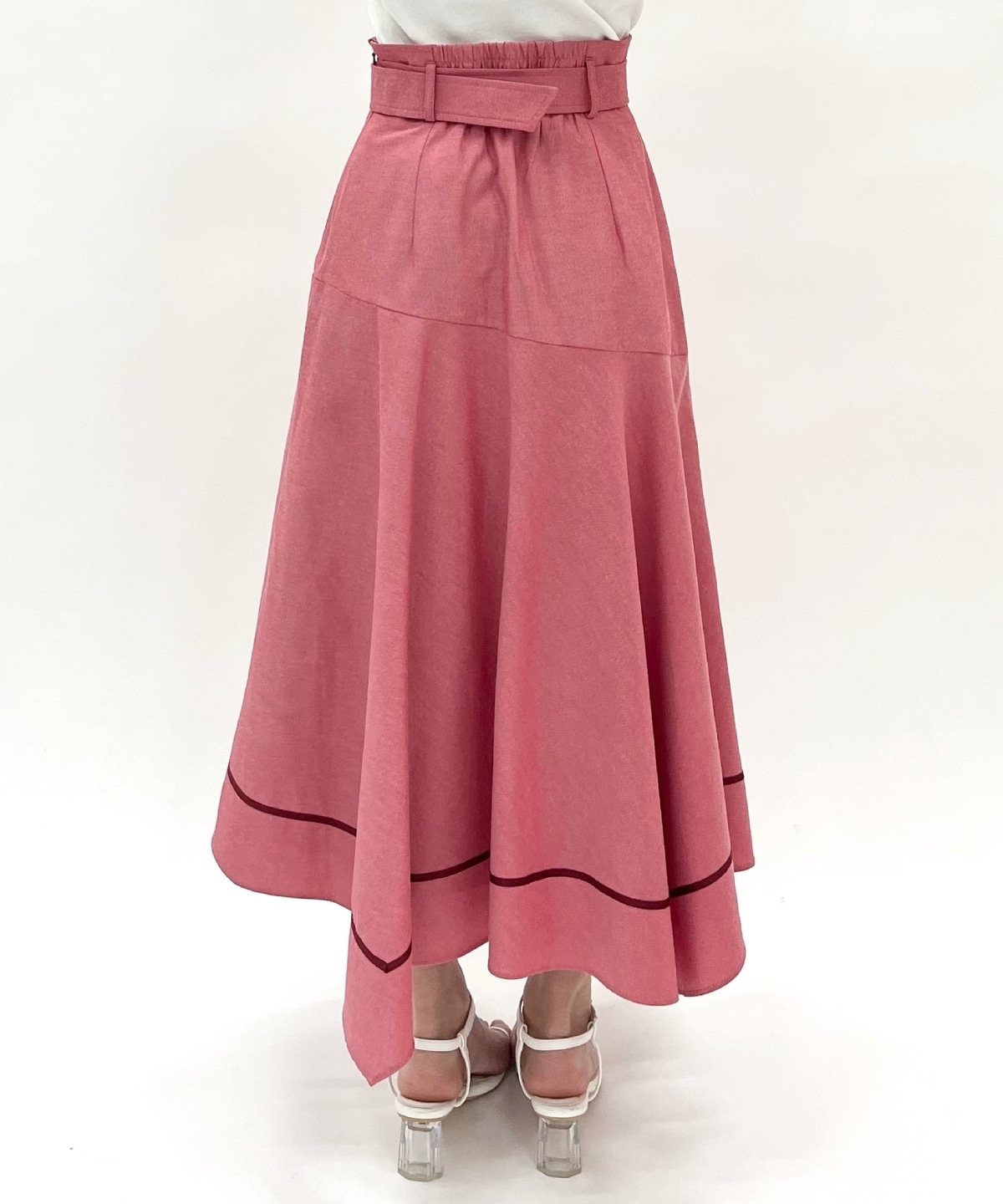 ベルト付きハンカチヘムスカート