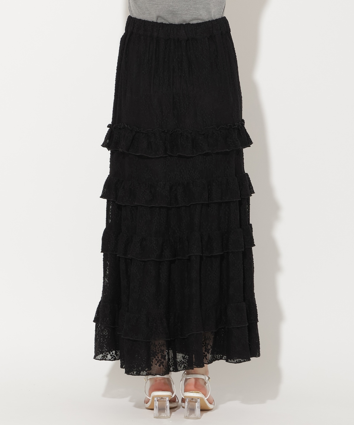 レースフリルティアードスカート