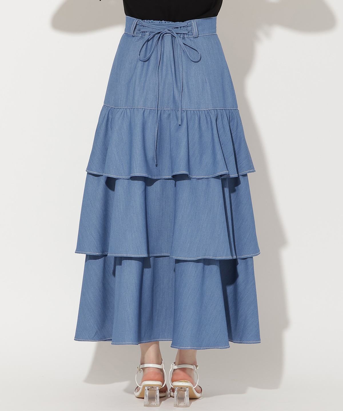 ボリュームフリルティアードスカート