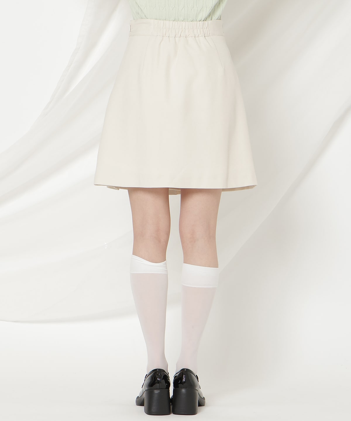 ビットデザインプリーツミニスカパン