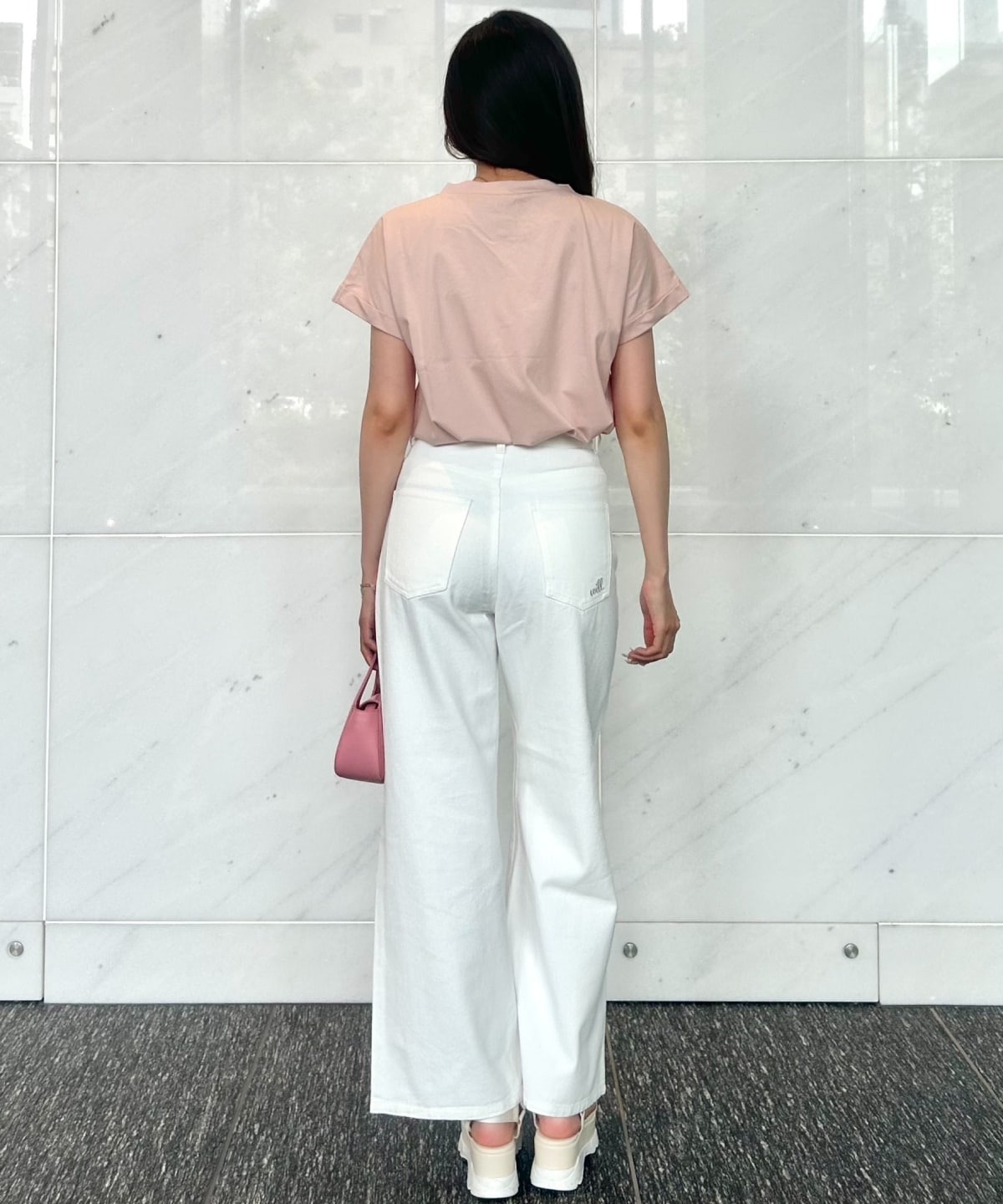 ダメージワイドデニムパンツ